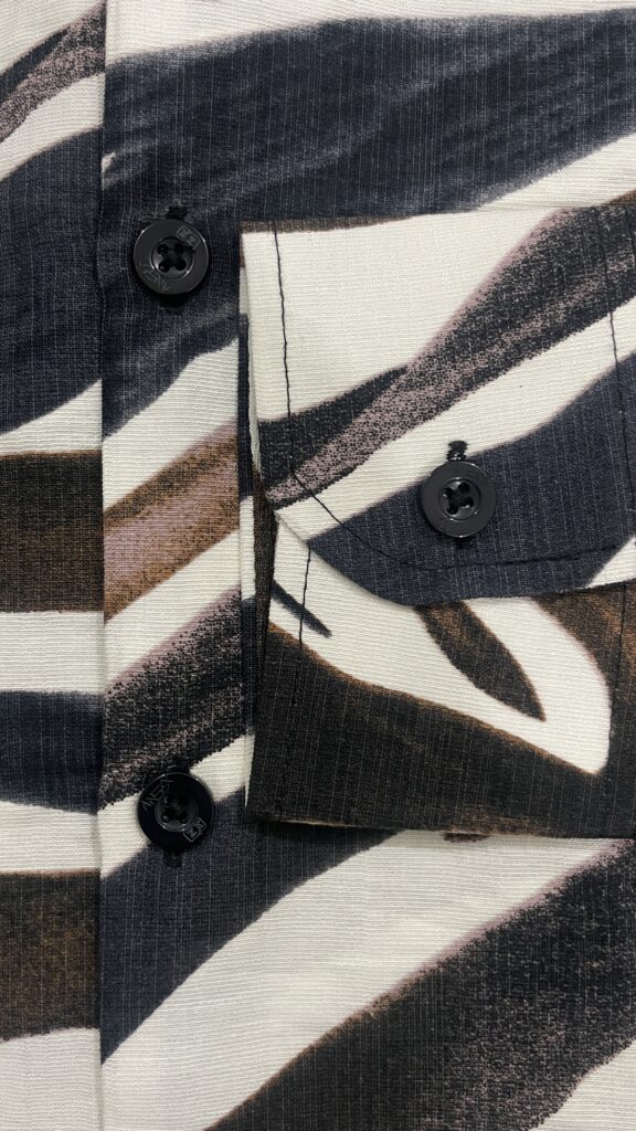 XZENV Zebra Pattern Shirt